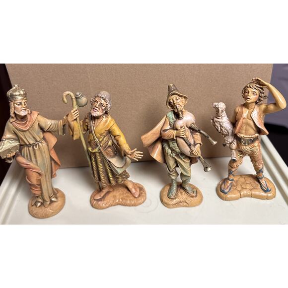Vintage Depose Italy Nativity Set 10 Pc + Bonus Baby Jesus Hand Painted - Picture 6 of 8